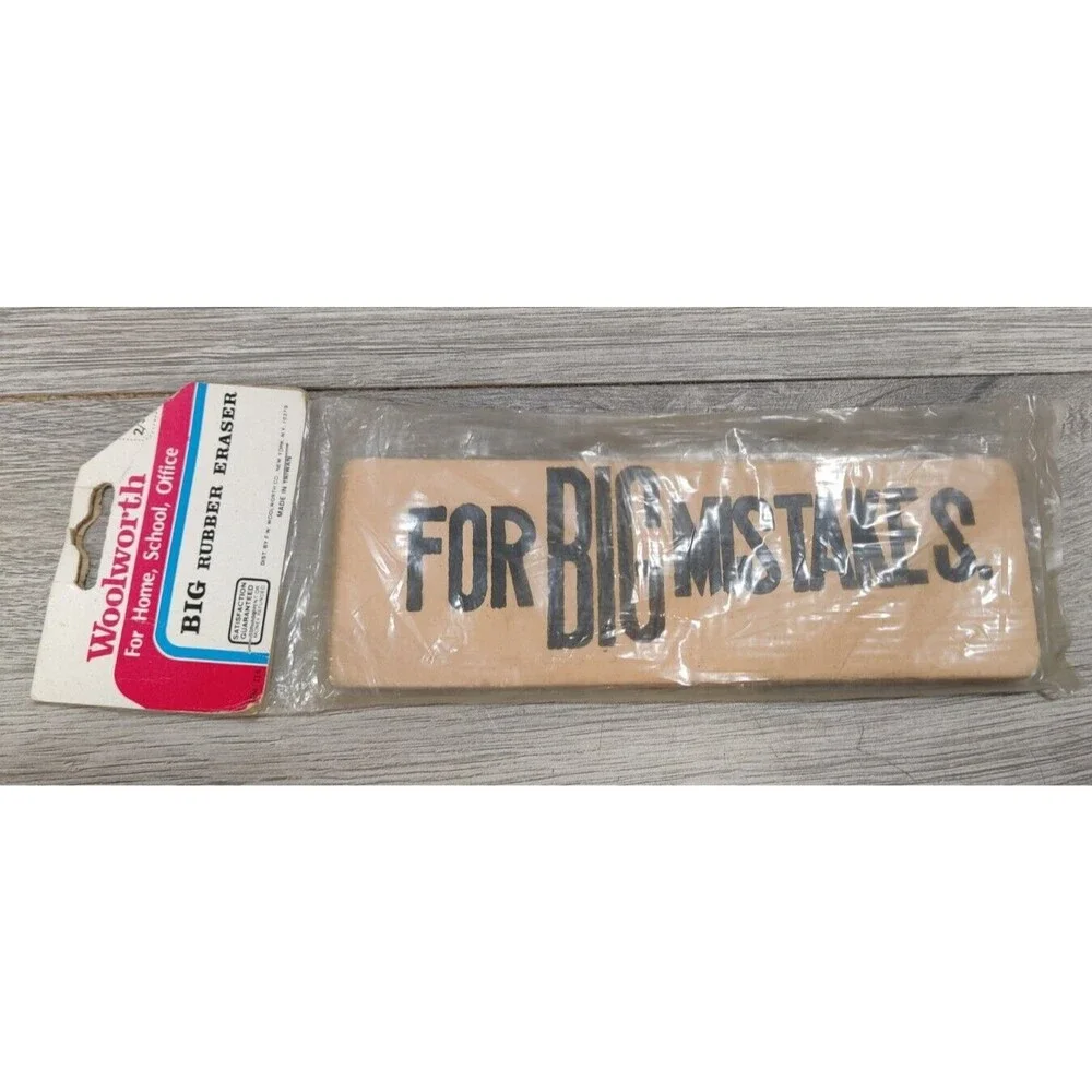 Vintage Woolworth Big Rubber Eraser For Big Mistakes Made in Twain